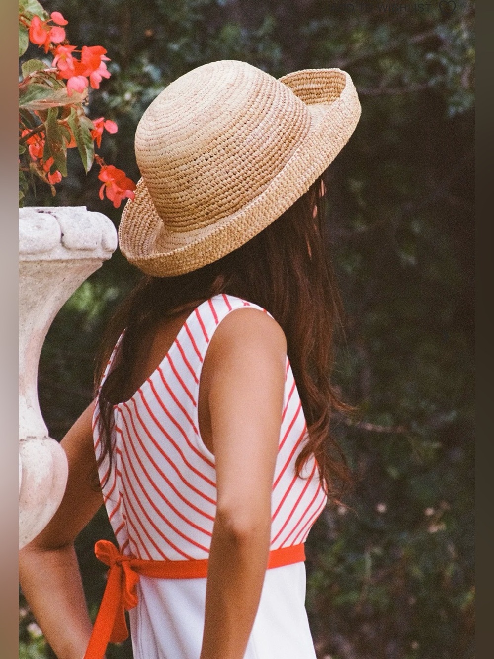 Lack of color raffia straw hat